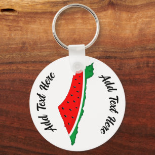 Palestina Karta Watermelon frihetssymbol Nyckelring