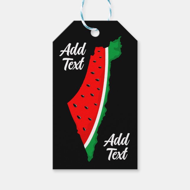 Palestina Karta Watermelon frihetssymbol Presentetikett (Framsidan)