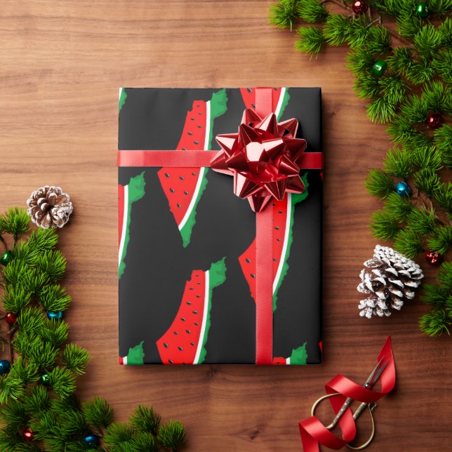 Palestina Karta Watermelon frihetssymbol Presentpapper (Julgåva)