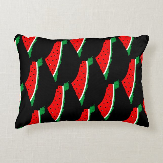 Palestina Karta Watermelon frihetssymbol Prydnadskudde (Framsidan)