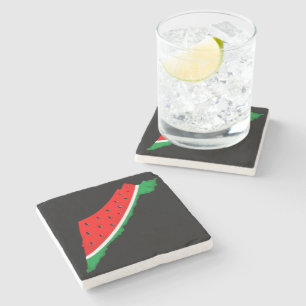 Palestina Karta Watermelon frihetssymbol Stenunderlägg