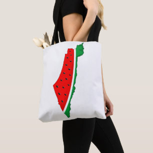 Palestina Karta Watermelon frihetssymbol Tygkasse