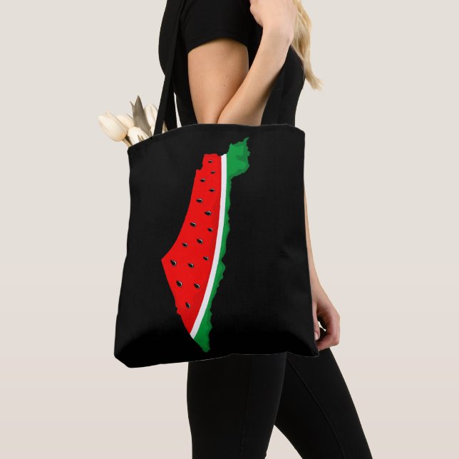Palestina Karta Watermelon frihetssymbol Tygkasse (Närbild)