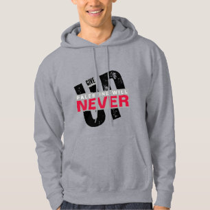 PALESTINA KOMMER ALDRIG GE UPP   Djärv Grunge Prot Hoodie