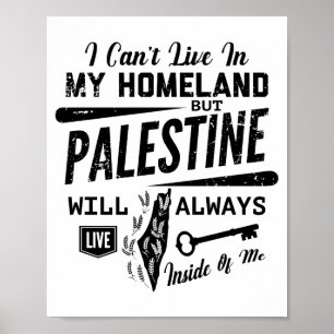 Palestina kommer alltid att leva i mig poster