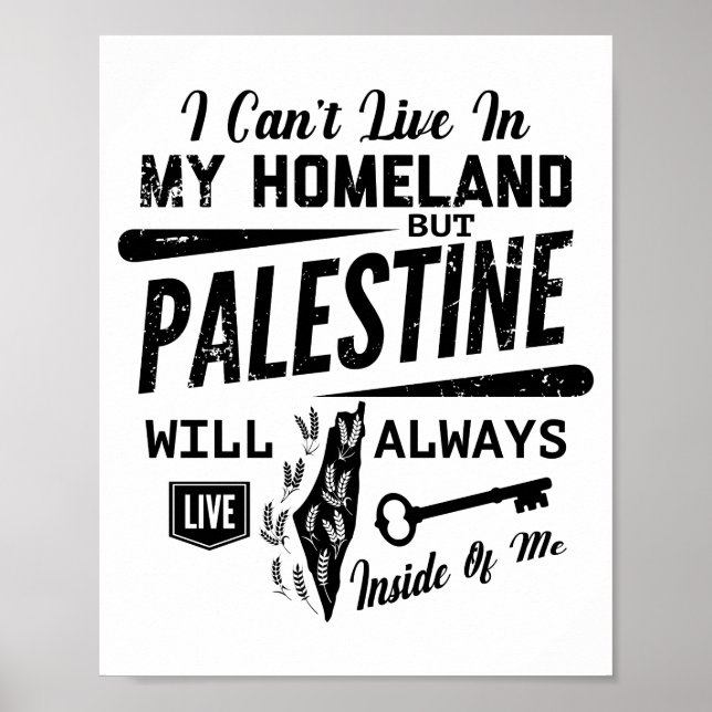 Palestina kommer alltid att leva i mig poster (Framsidan)