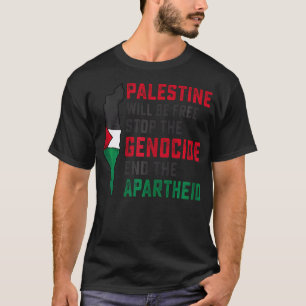 Palestina kommer att bli fritt att stoppa folkmord t shirt
