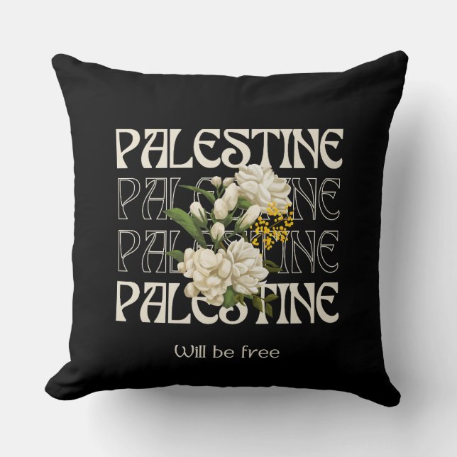 PALESTINA KOMMER ATT VARA FRI | Akvarell Jasmin Kudde (Framsida)