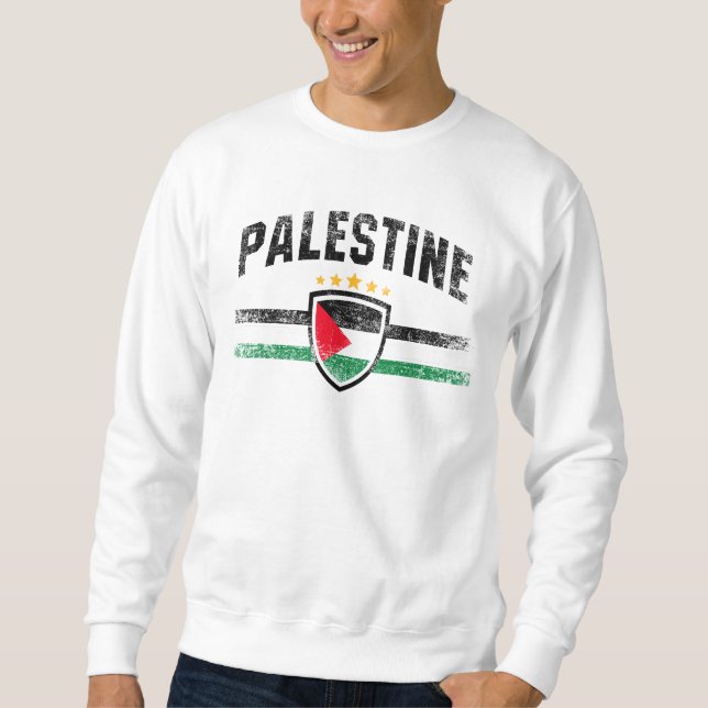 Palestina Lång Ärmad Tröja (Framsida)