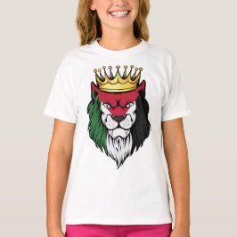 Palestina Lejona Kung Flagga T Shirt