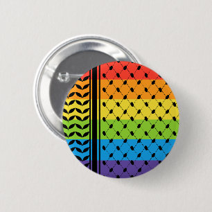 Palestina LGBT Rainbow Keffiyeh Mönster Scarf Knapp