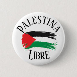Palestina Libre Free Palestine Español Button Pin Knapp
