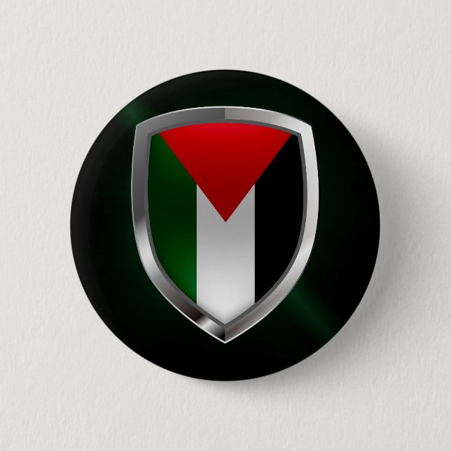 Palestina Metallic Emblem Knapp (Framsida)
