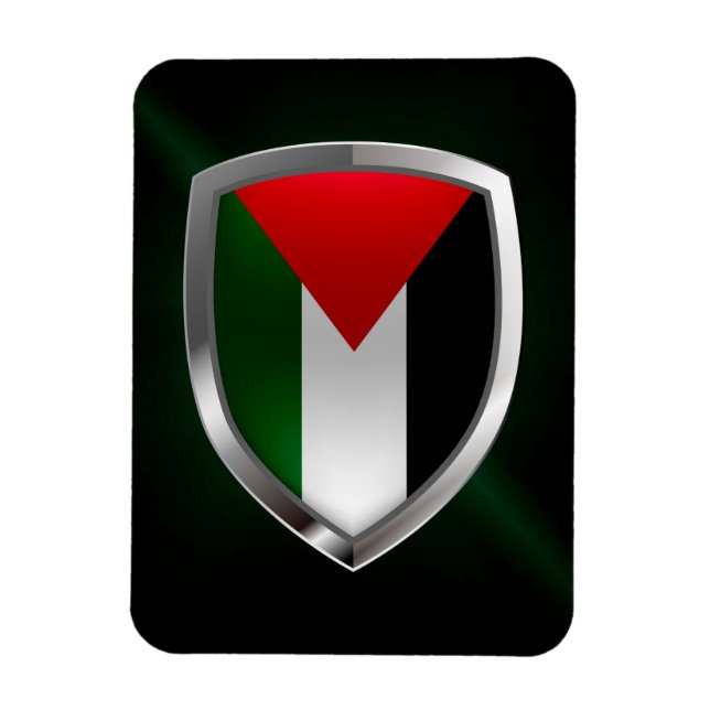 Palestina Metallic Emblem Magnet (Vertikal)