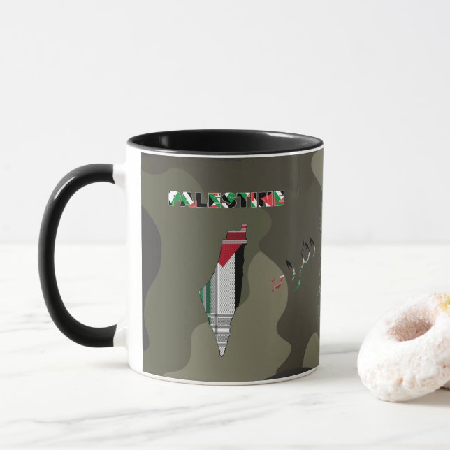 Palestina-mugg - Palestinsk scarf-gåva-mugg Mugg (Med munk)