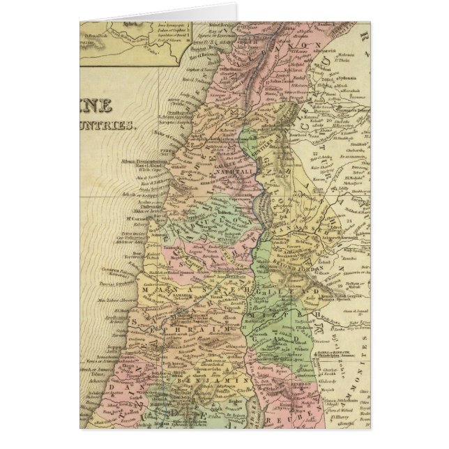 Palestina och angränsande Land Hälsningskort (Framsidan)
