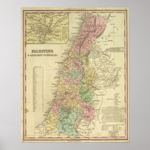 Palestina och angränsande Land Poster