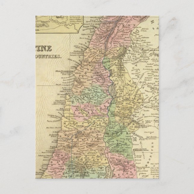 Palestina och angränsande Land Vykort (Framsida)