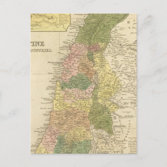 Palestina och angränsande Land Vykort (Framsida)