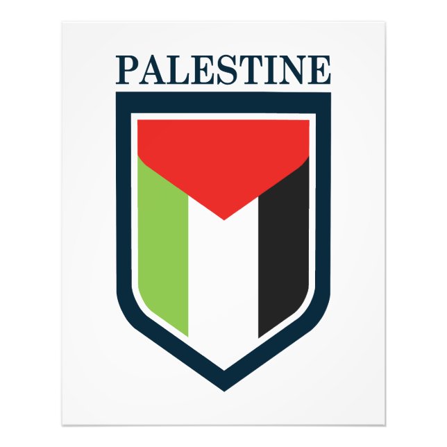 Palestina och Palestina-flagga Fototryck (Framsidan)