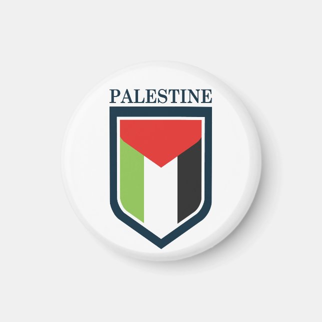 Palestina och Palestina-flagga Magnet (Framsidan)