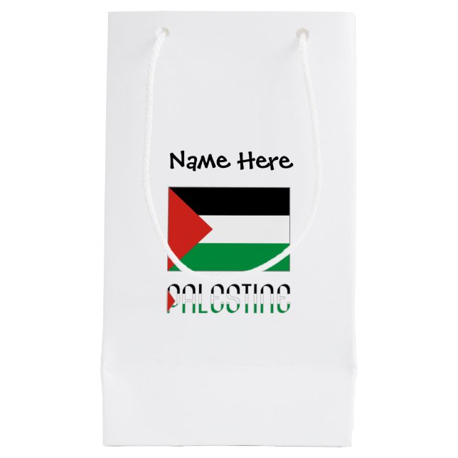 Palestina och Palestina Flagga med ditt namn (Framsidan)