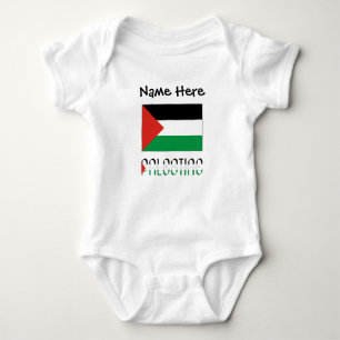 Palestina och Palestina Flagga med ditt namn T Shirt