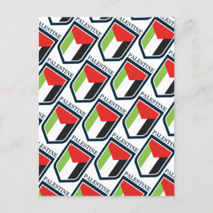 Palestina och Palestina-flagga Vykort
