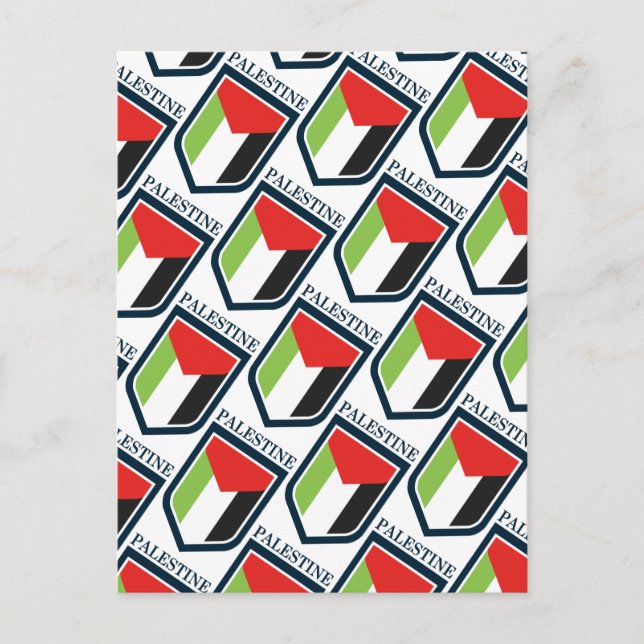 Palestina och Palestina-flagga Vykort (Framsida)