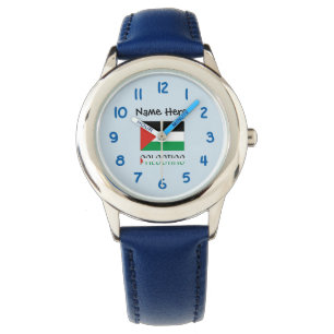Palestina och palestinsk flagga med ditt namn armbandsur