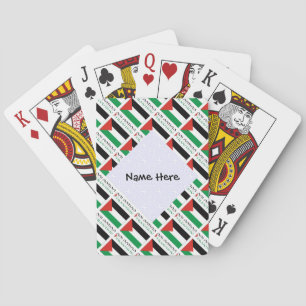 Palestina och Palestinska flaggan klinkad med Ditt Casinokort