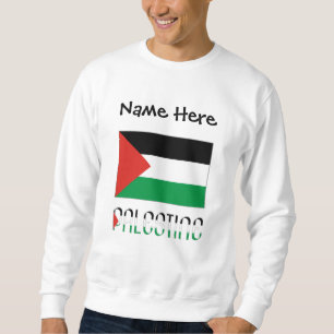 Palestina och Palestinska flaggans Personliga Lång Ärmad Tröja