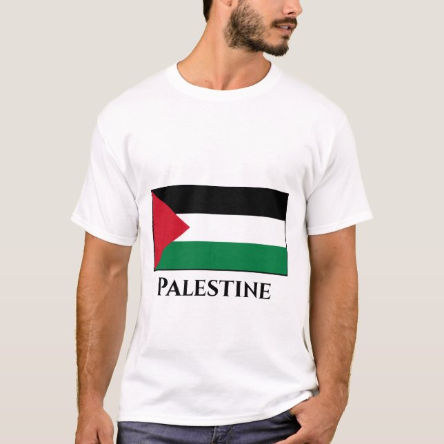 Palestina (Palestina) Flagga T-Shirt (Framsida)