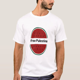 Palestina, Palestina, flagga, vattenmelon färg T Shirt