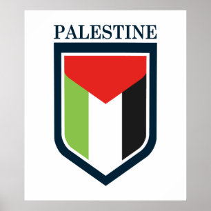 Palestina & Palestinsk flagga Poster