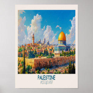 Palestina Resa Print, Klippdomen, Palestina Poster