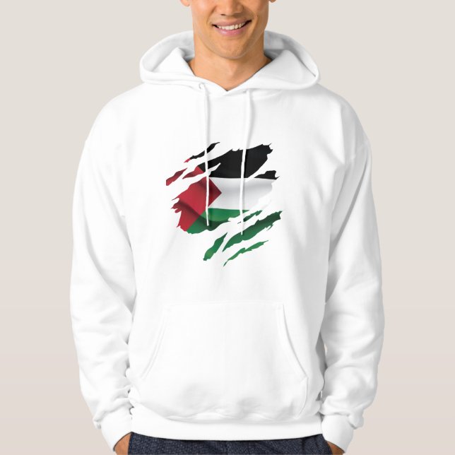 Palestina rivet pride Flagga T-Shirt Dekorativ kud Hoodie (Framsida)