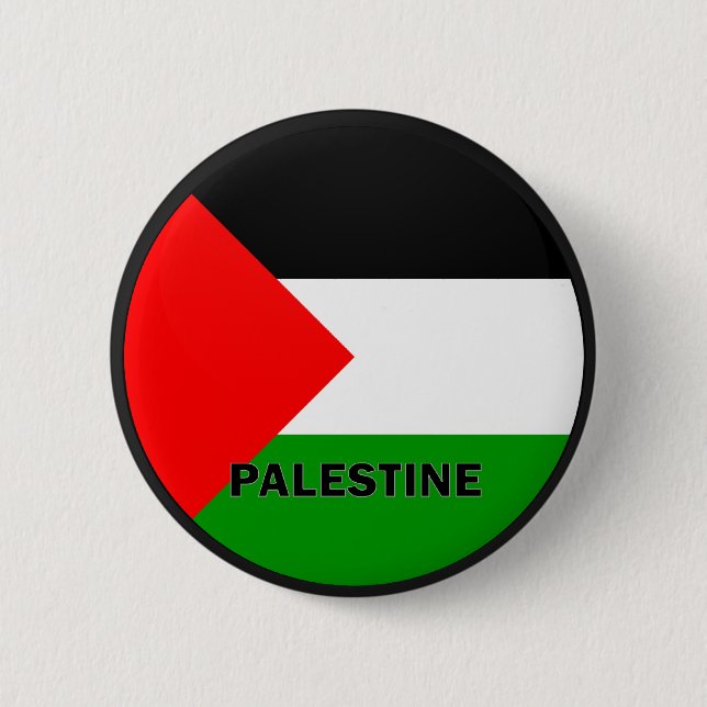 Palestina Roundel kvalitets- flagga Knapp (Framsida)