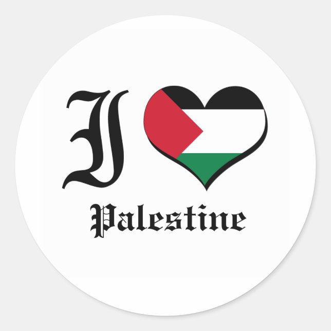 Palestina Runt Klistermärke (Framsida)