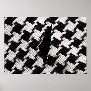 Palestina Scarf med Karta Poster