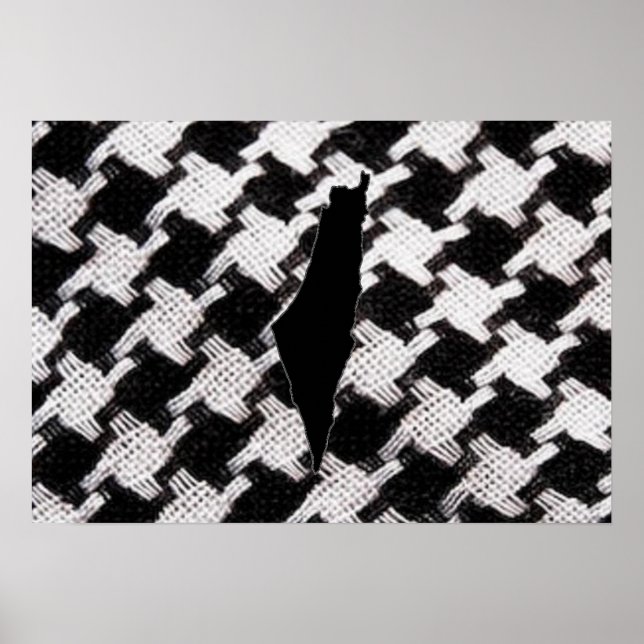 Palestina Scarf med Karta Poster (Framsidan)