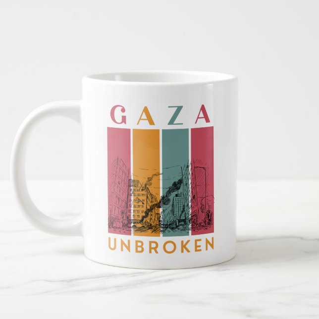 Palestina Solidaritet Jätte Mug – Gaza Obrottbar Jumbo Mugg (Vänster)