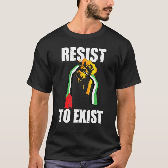 Palestina står fast vid sin existens 1 t shirt (Framsida)