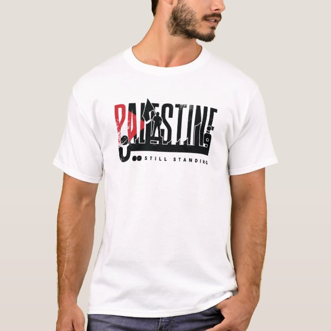 Palestina står stilla t shirt (Framsida)