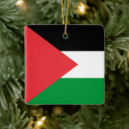 Palestina statlig flagga julgransprydnad keramik