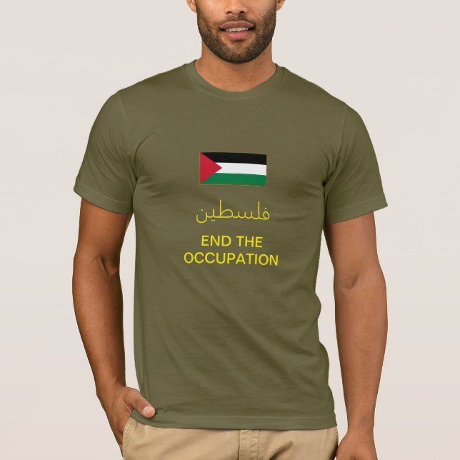Palestina T-tröja (oliv) Tröja (Framsida)