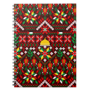 Palestina Tatreez Traditional Embrodery Anteckningsbok