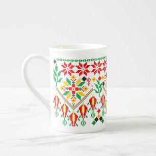 Palestina Tatreez Traditional Embrodery Benporslin Mugg