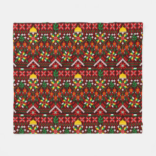 Palestina Tatreez Traditional Embrodery Fleecefilt