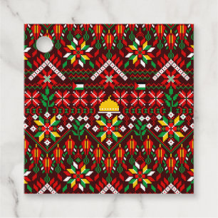 Palestina Tatreez Traditional Embrodery Gåvor Etiketter